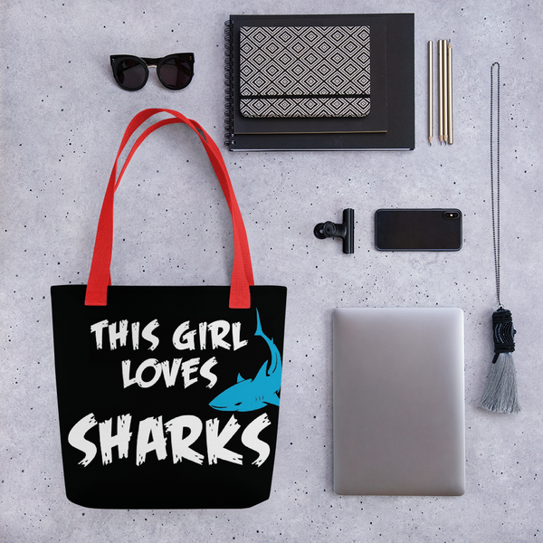 This Girl Loves Sharks Tote bag