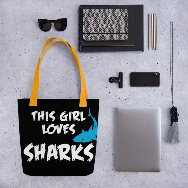 This Girl Loves Sharks Tote bag