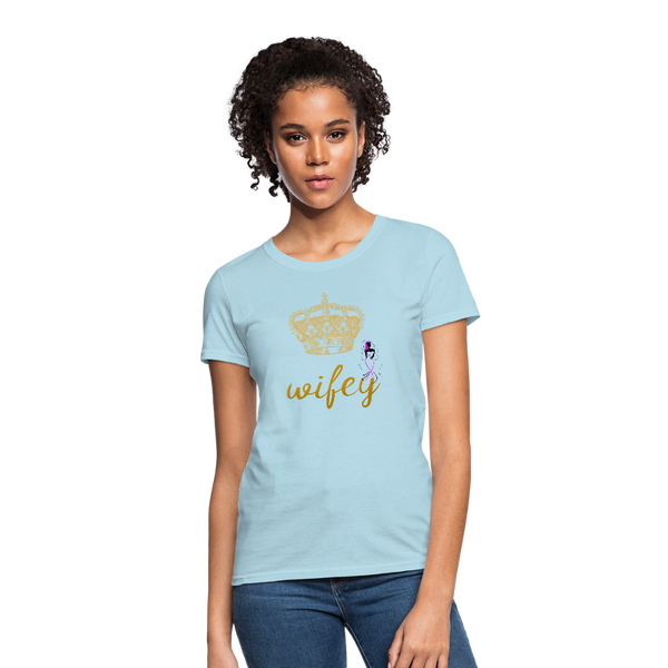 Women's Wifey T-Shirt - powder blue