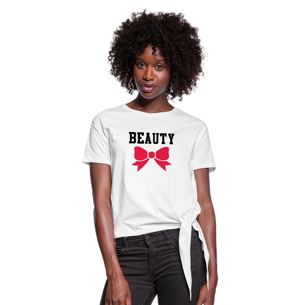Beauty Women's Knotted T-Shirt - white