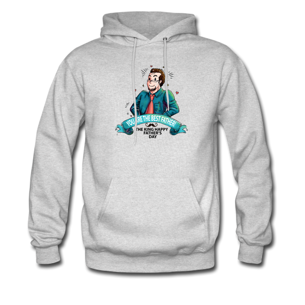 You Are The Best Father The King Happy Fathers Day Men's Hoodie - ash