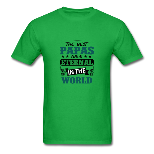 The Best Papas Are Eternal In The World Men's T-Shirt - bright green