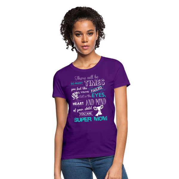 Super Mom Women's T-Shirt - purple