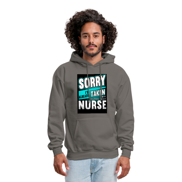 Sorry I'm Already Taken By A Super Sexy Nurse Men's Hoodie - asphalt gray