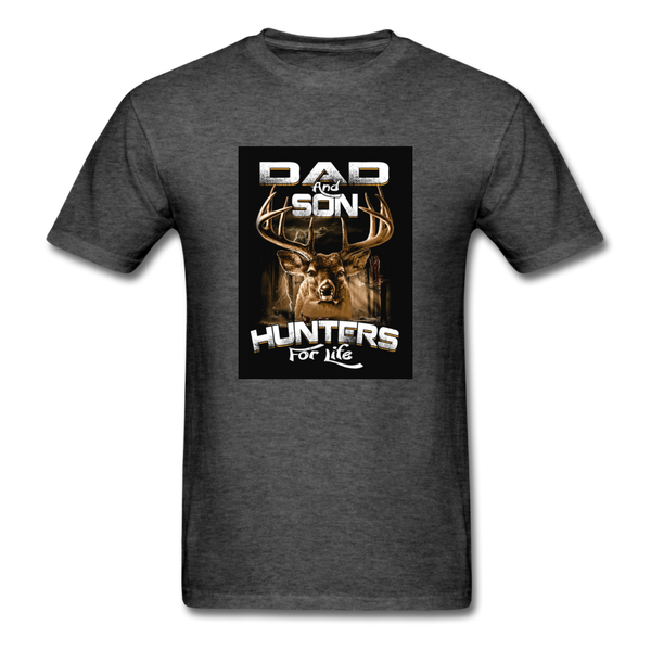 Dad & Son Hunters For Life Men's T-Shirt - heather black