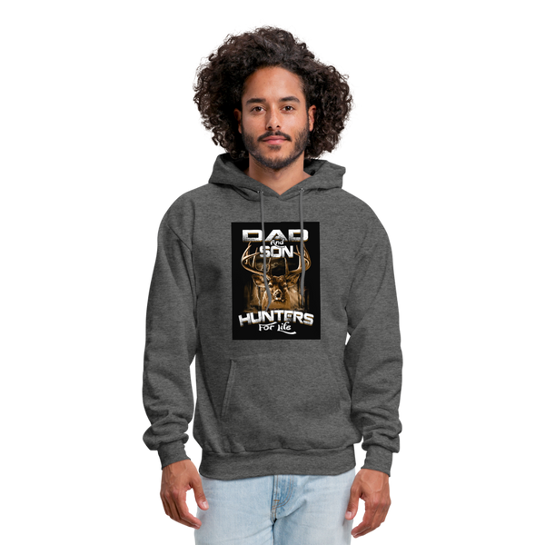 Dad & Son Hunters For Life Men's Hoodie - charcoal gray