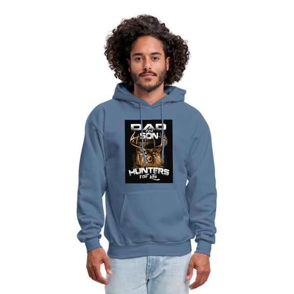 Dad & Son Hunters For Life Men's Hoodie - denim blue