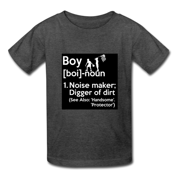 Boy Definition Kids' T-Shirt - heather black