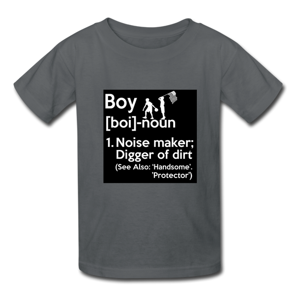 Boy Definition Kids' T-Shirt - charcoal