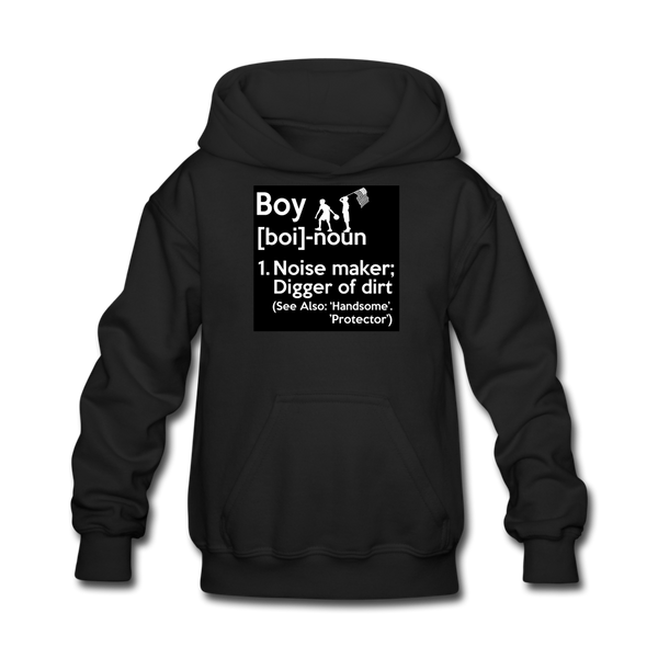 Boy Definition Kids' Hoodie - black