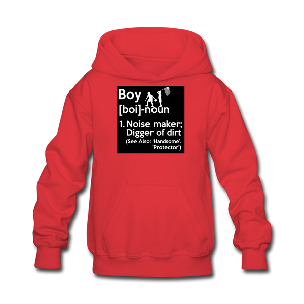Boy Definition Kids' Hoodie - red