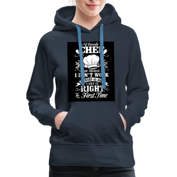 Female Chef Women’s Premium Hoodie - navy