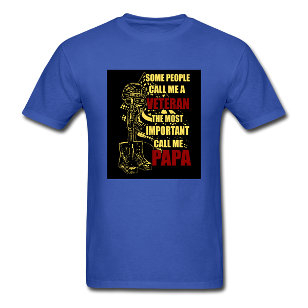 Some People Call Me A Veteran The Most Important Call Me Papa Men's T-Shirt - royal blue