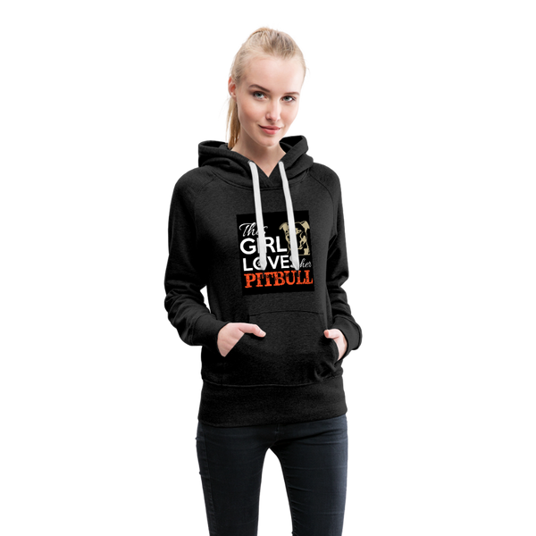 This Girl Loves Her Pit Bull Women’s Premium Hoodie - charcoal gray