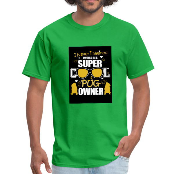 Super Cool Pug Owner Men's T-Shirt - bright green