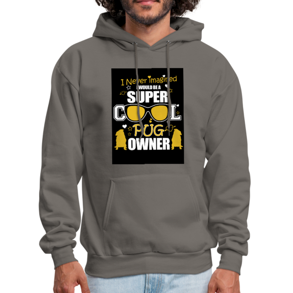 Super Cool Pug Owner Men's Hoodie - asphalt gray