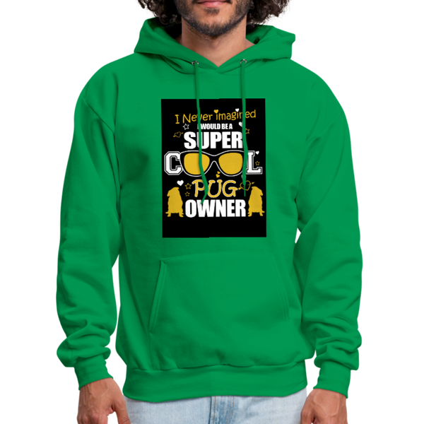 Super Cool Pug Owner Men's Hoodie - kelly green