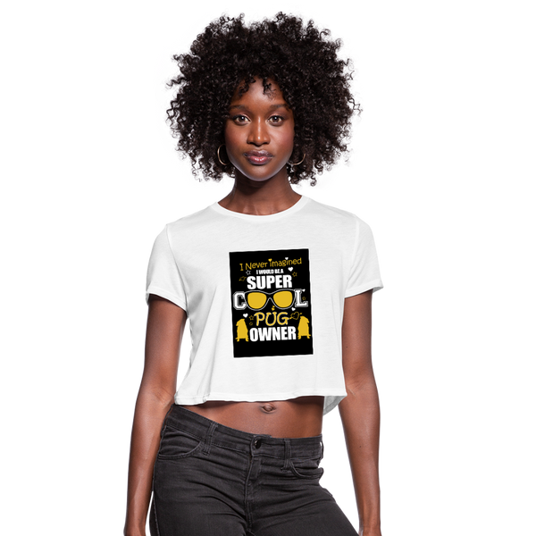 Super Cool Women's Cropped T-Shirt - white