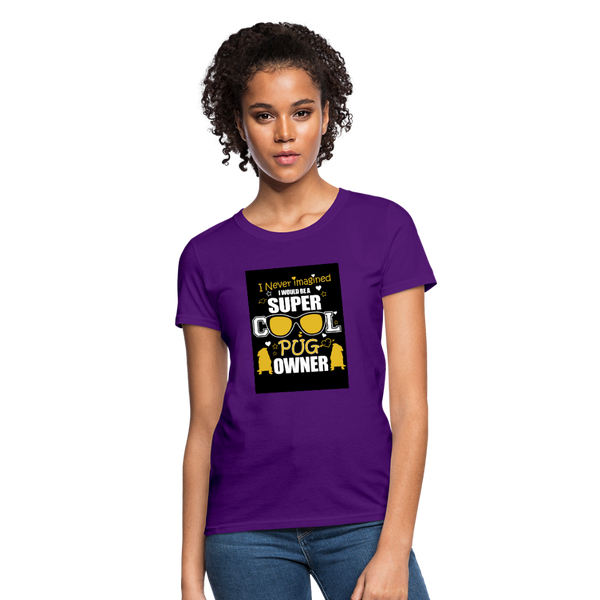 Super Cool Pug Owner Women's T-Shirt - purple