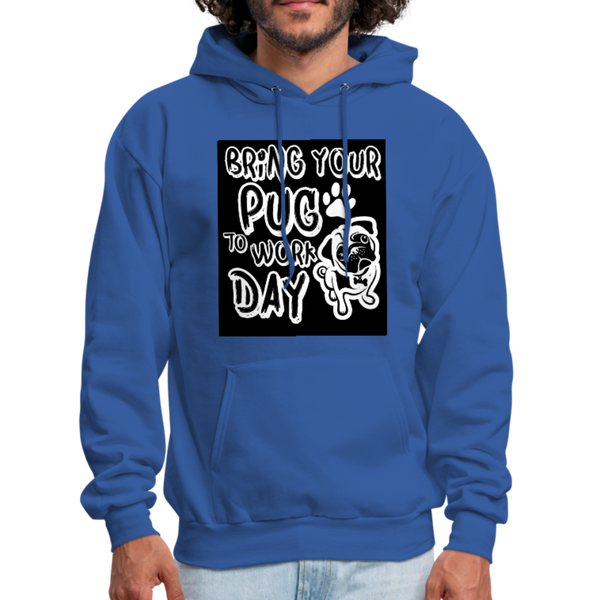 Bring Your Pug To Work Day Men's Hoodie - royal blue