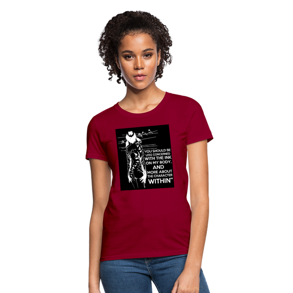 Tattoo Quote Women's T-Shirt - dark red