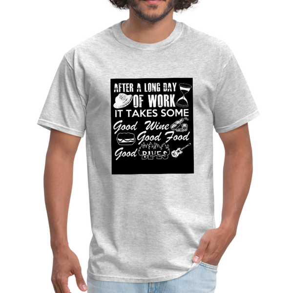Wine Food Blues Men's T-Shirt - heather gray