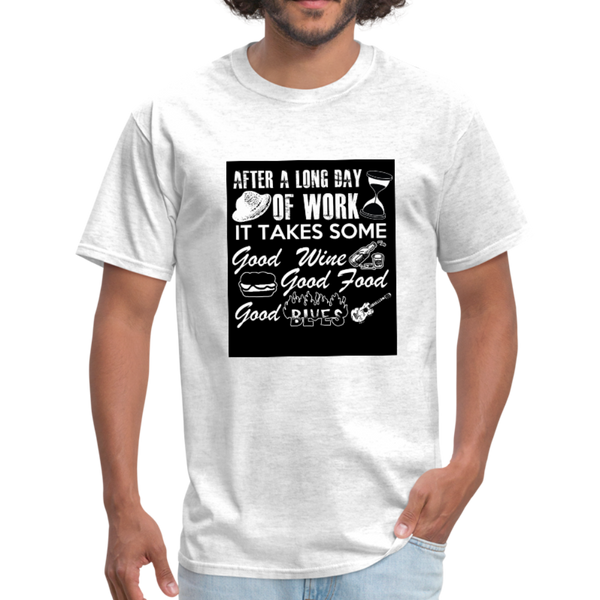 Wine Food Blues Men's T-Shirt - light heather gray