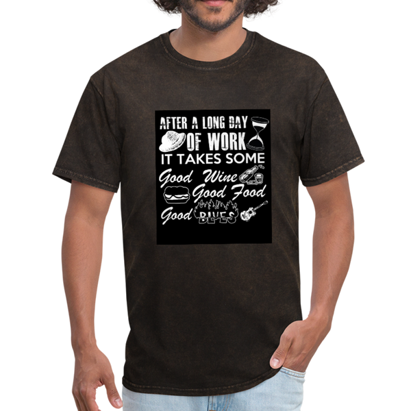 Wine Food Blues Men's T-Shirt - mineral black