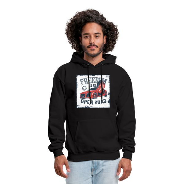 Freedom Is An Open Road Men's Hoodie - black