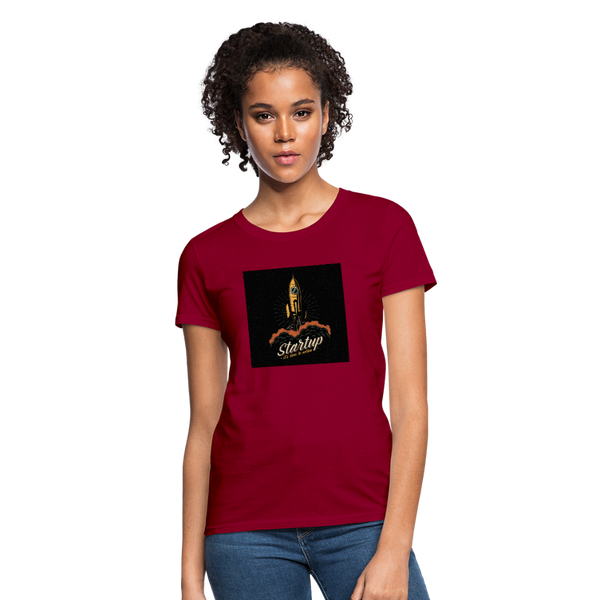 Start Up Women's T-Shirt - dark red