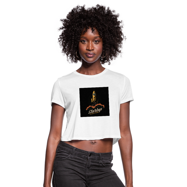 Start Up Women's Cropped T-Shirt - white