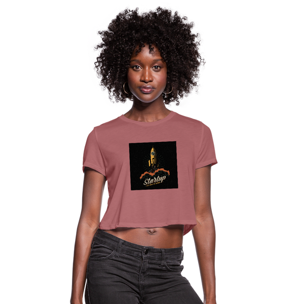 Start Up Women's Cropped T-Shirt - mauve