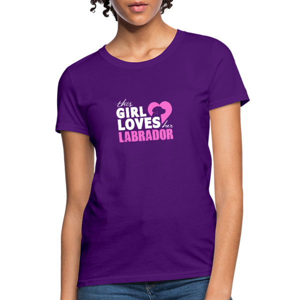 This Girl Loves Her Labrador Women's T-Shirt - purple