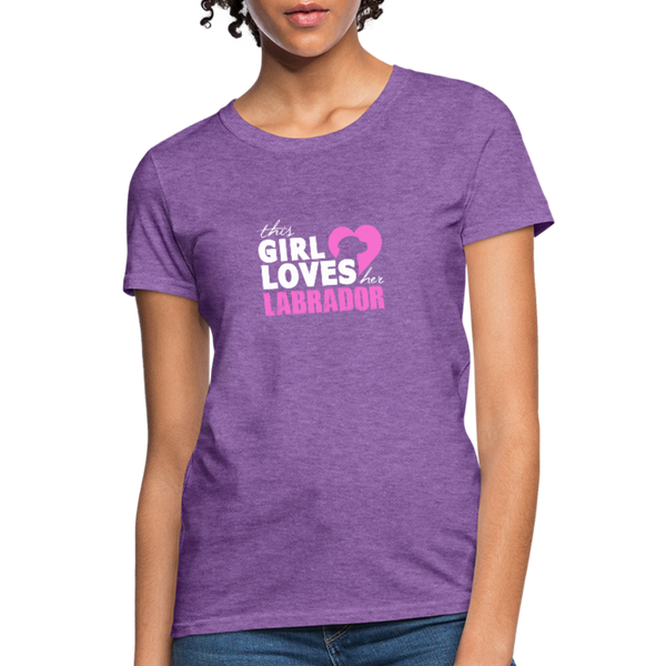 This Girl Loves Her Labrador Women's T-Shirt - purple heather