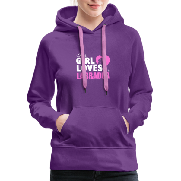 This Girl Loves Her Labrador Women’s Premium Hoodie - purple