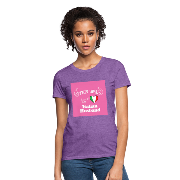 This Girl Loves Her Italian Husband Women's T-Shirt - purple heather