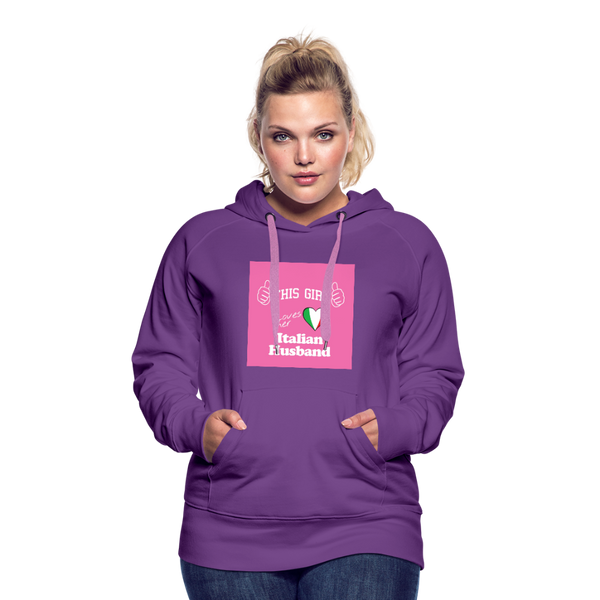 This Girl Loves Her Italian Husband Women’s Premium Hoodie - purple