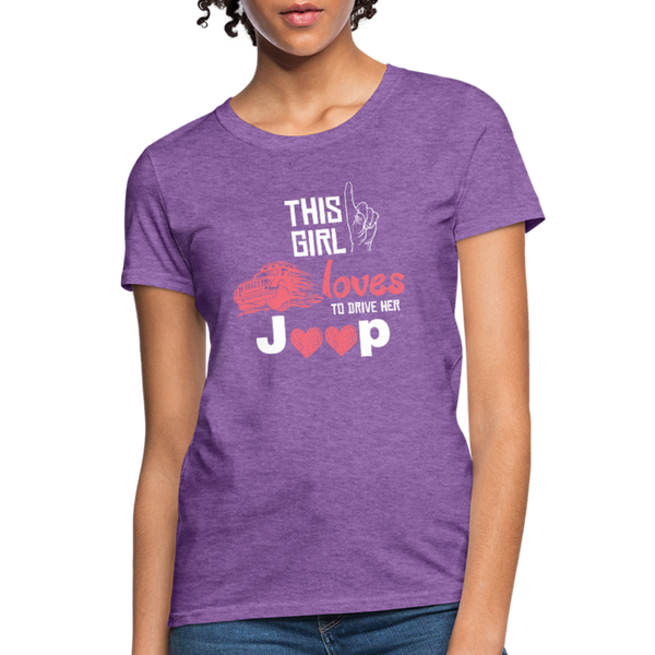 This Girl Loves To Drive Her Jeep Women's T-Shirt - purple heather