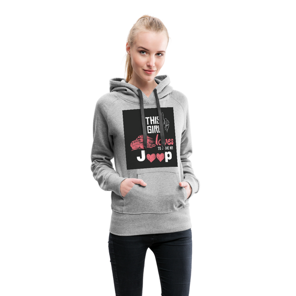 This Girl Loves To Drive Her Jeep Women’s Premium Hoodie - heather gray