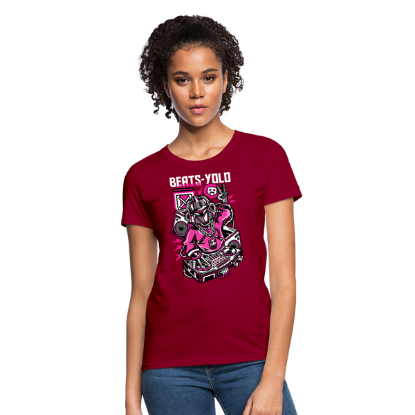 Beats-Yolo Women's T-Shirt - dark red
