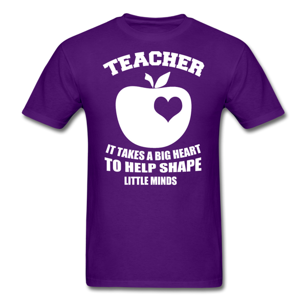 Teacher It Takes A Big Heart To Help Shape Little Minds Men's T-Shirt - purple