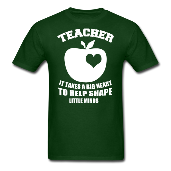 Teacher It Takes A Big Heart To Help Shape Little Minds Men's T-Shirt - forest green