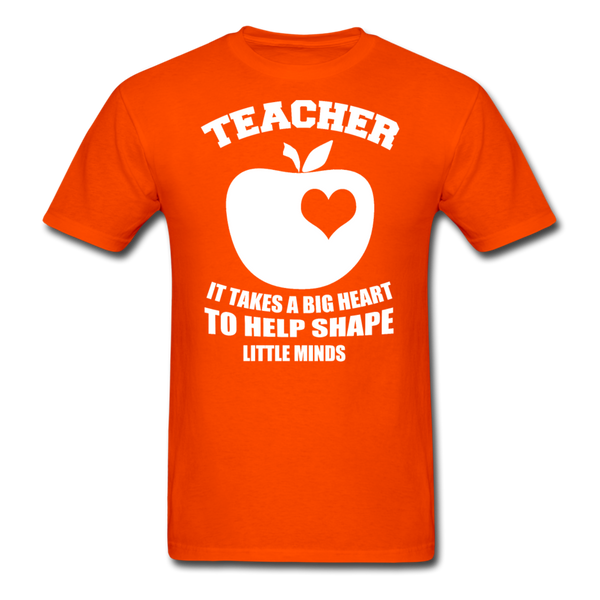 Teacher It Takes A Big Heart To Help Shape Little Minds Men's T-Shirt - orange