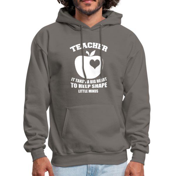 Teacher It Takes A Big Heart To Help Shape Little Minds Men's Hoodie - asphalt gray