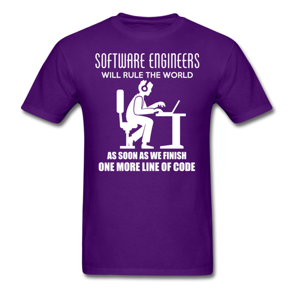 Software Engineers Will Rule The World Men's T-Shirt - purple