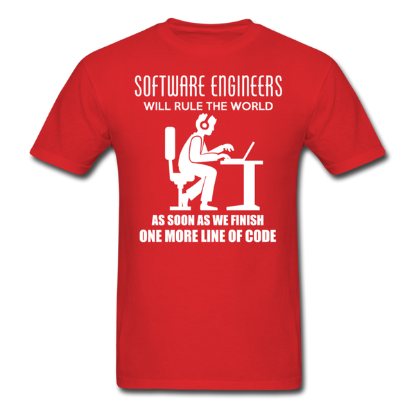 Software Engineers Will Rule The World Men's T-Shirt - red