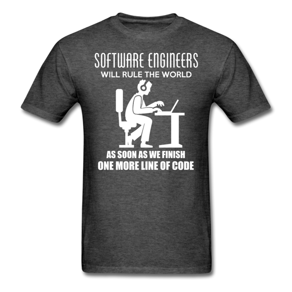 Software Engineers Will Rule The World Men's T-Shirt - heather black