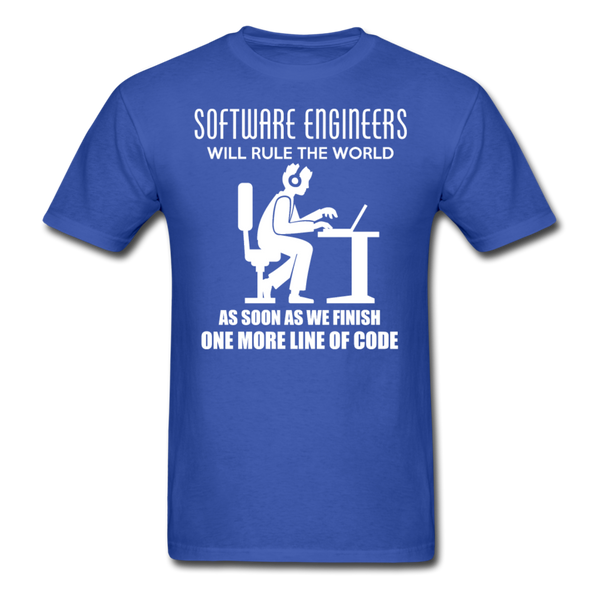 Software Engineers Will Rule The World Men's T-Shirt - royal blue
