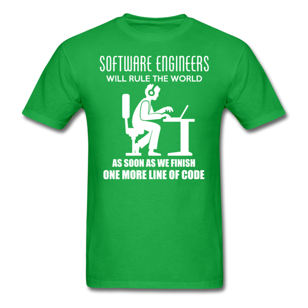 Software Engineers Will Rule The World Men's T-Shirt - bright green