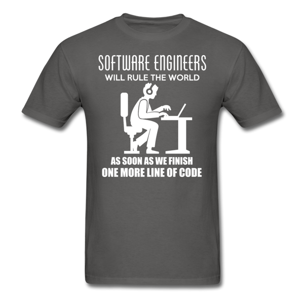 Software Engineers Will Rule The World Men's T-Shirt - charcoal